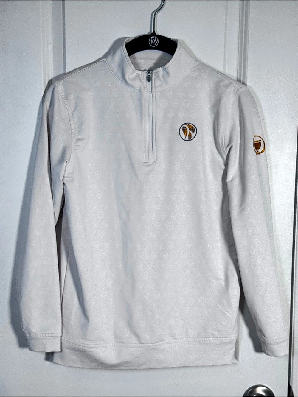 Peter Millar 2022 Presidents Cup Quail Hollow Youth M Skull 1/4 Zip Pullover
